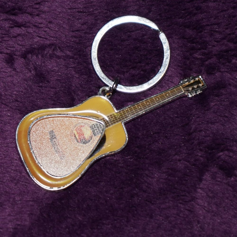 Guitar pick holder keychain